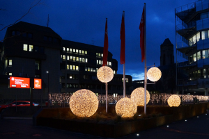 Weihnachtsbeleuchtung der Sparkasse Koblenz