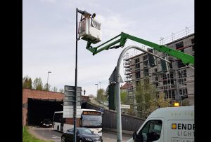 Die Nagolder Bestandsleuchten werden mit LED technik umgeruestet