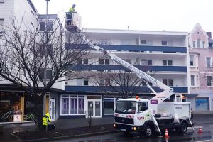 Lahnstein - Dank des neuen Steigers gehen die Arbeiten gut voran