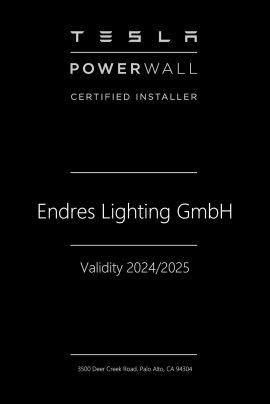 Endres Lighting GmbH-Tesla PW CI Certificate-2024-2025-2